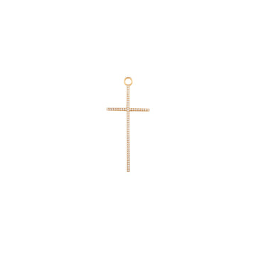 Delilah | Large Diamond Cross Earring Charm